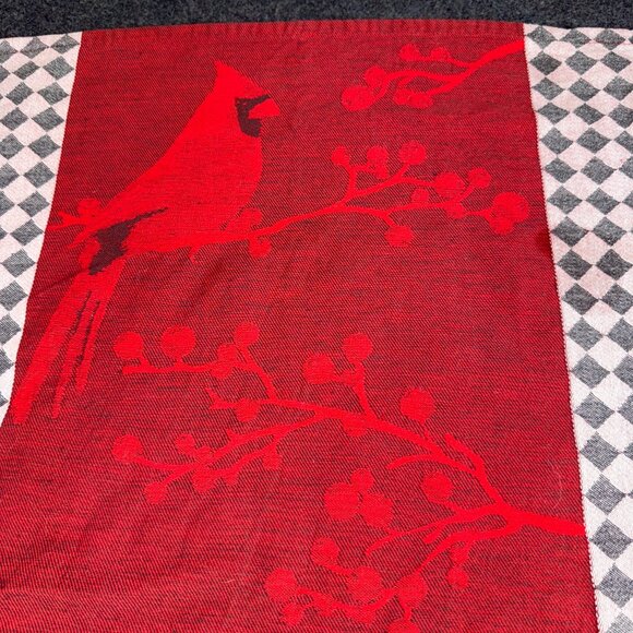 2pc Red Blk Wht Courtly Check MacKenzie-Childs Cardinal Jacquard Dish Towel - Picture 5 of 11